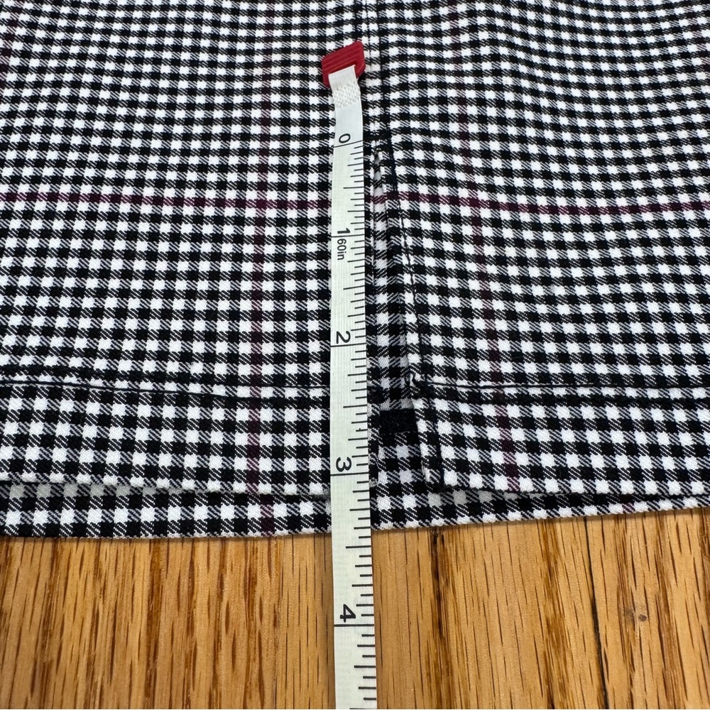 Hollister Black and White Gingham Pencil Mini Skirt With Red Plaid Accent Lines - Picture 7 of 11